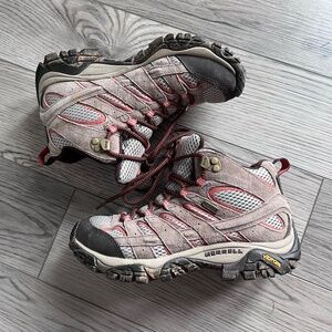 Merrill Women's Sz 6 Moab 2 Mid Hiking Boots Bungee Cord